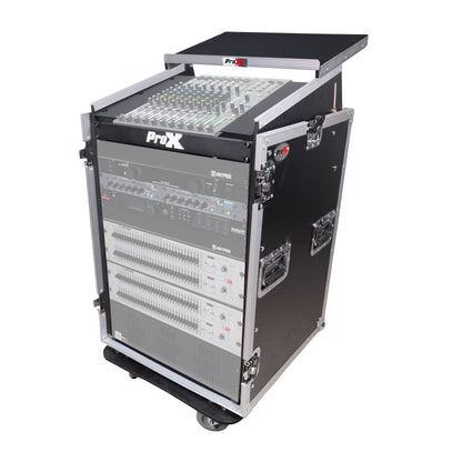 ProX T-16MRLT 16U Combo Rack Flight Case With Laptop Shelf