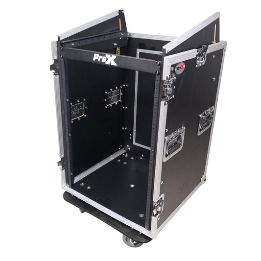 ProX T-16MRLT 16U Combo Rack Flight Case With Laptop Shelf