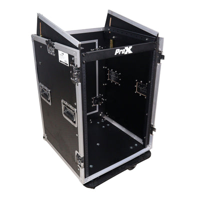 ProX T-16MRLT 16U Combo Rack Flight Case With Laptop Shelf