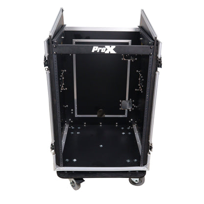 ProX T-16MRLT 16U Combo Rack Flight Case With Laptop Shelf