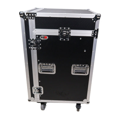 ProX T-16MRLT 16U Combo Rack Flight Case With Laptop Shelf
