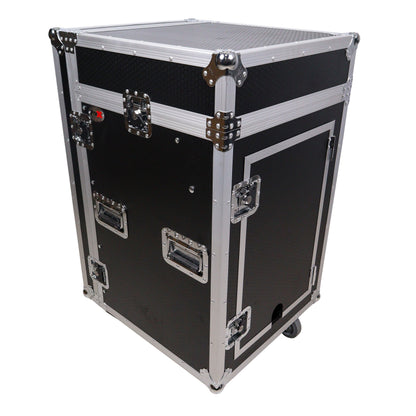 ProX T-16MRLT 16U Combo Rack Flight Case With Laptop Shelf
