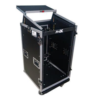 ProX T-18MRLT MK2 18U Combo Rack Flight Case With Laptop Shelf
