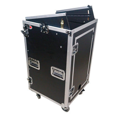 ProX T-18MRLT MK2 18U Combo Rack Flight Case With Laptop Shelf