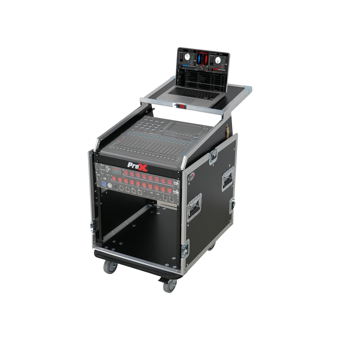 ProX T-12MRSS13ULT 12U Rack 13U Top Mixer DJ Combo Flight Case