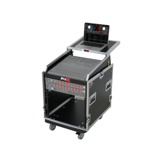 ProX T-12MRSS13ULT 13U Top Slant Mixer and 12U Front Rack Combo Case