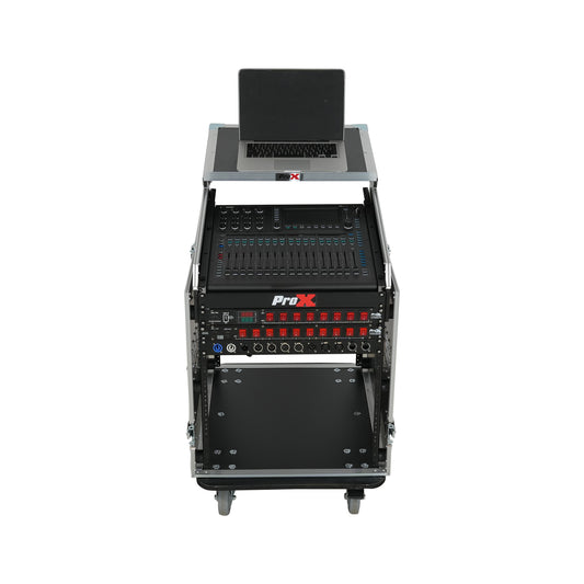 ProX T-12MRSS13ULT 13U Top Slant Mixer and 12U Front Rack Combo Case