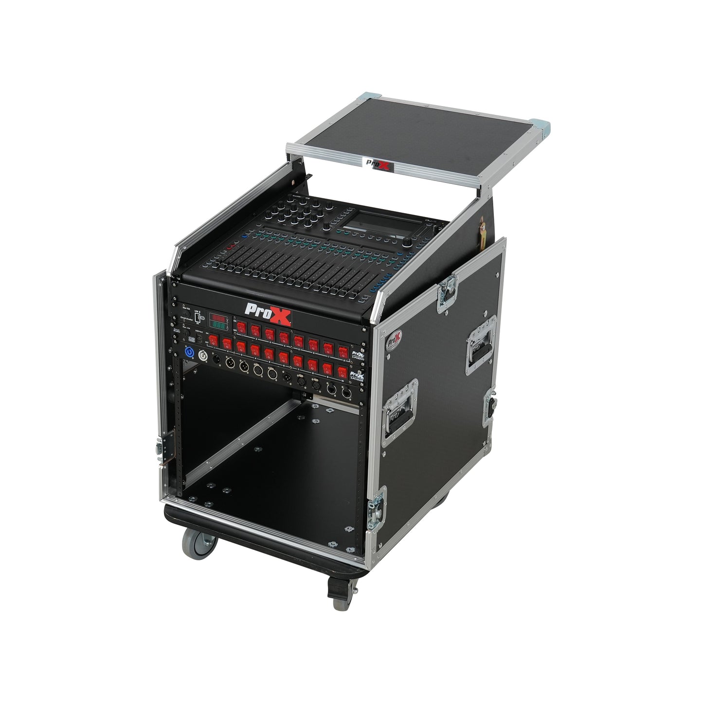 ProX T-12MRSS13ULT 12U Rack 13U Top Mixer DJ Combo Flight Case