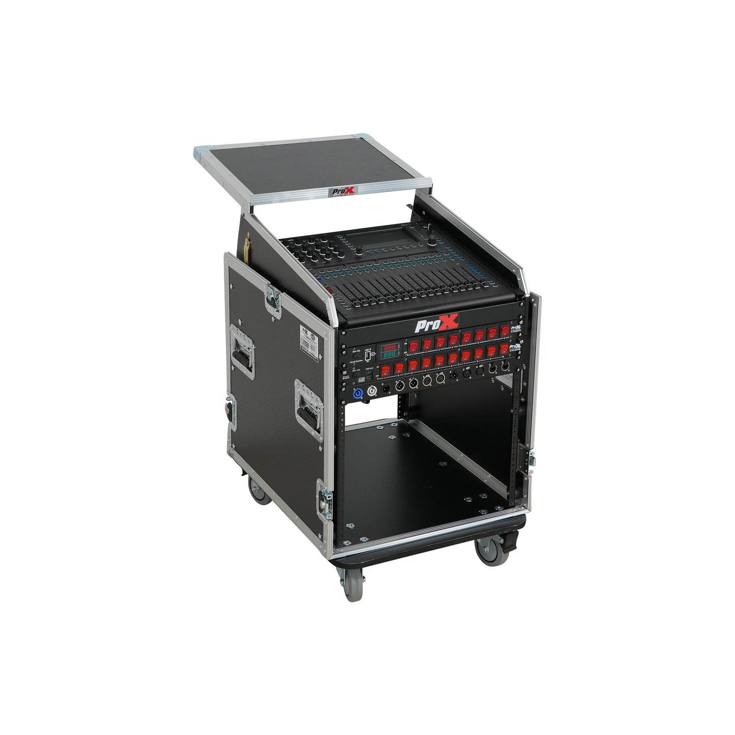 ProX T-12MRSS13ULT 12U Rack 13U Top Mixer DJ Combo Flight Case