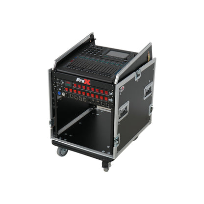 ProX T-12MRSS13ULT 12U Rack 13U Top Mixer DJ Combo Flight Case