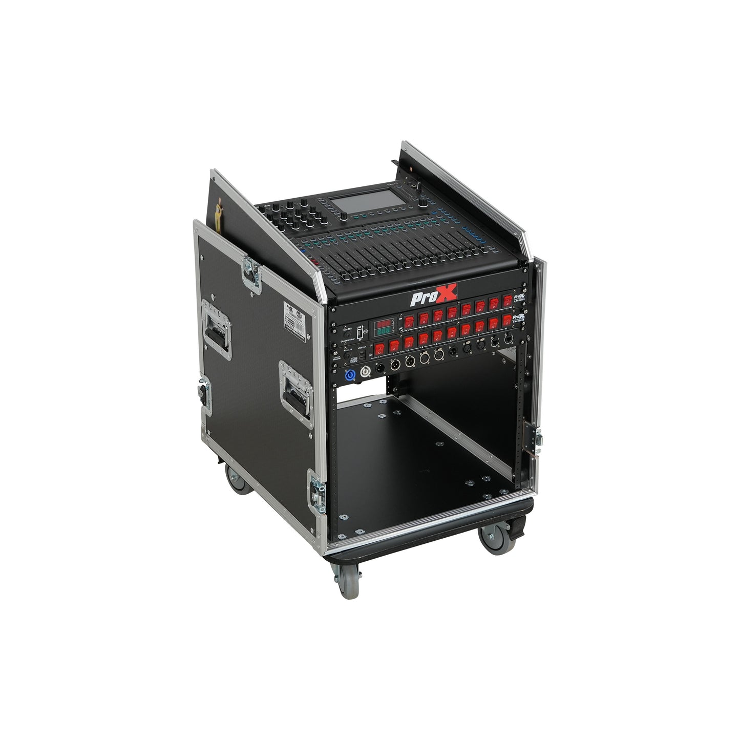 ProX T-12MRSS13ULT 12U Rack 13U Top Mixer DJ Combo Flight Case