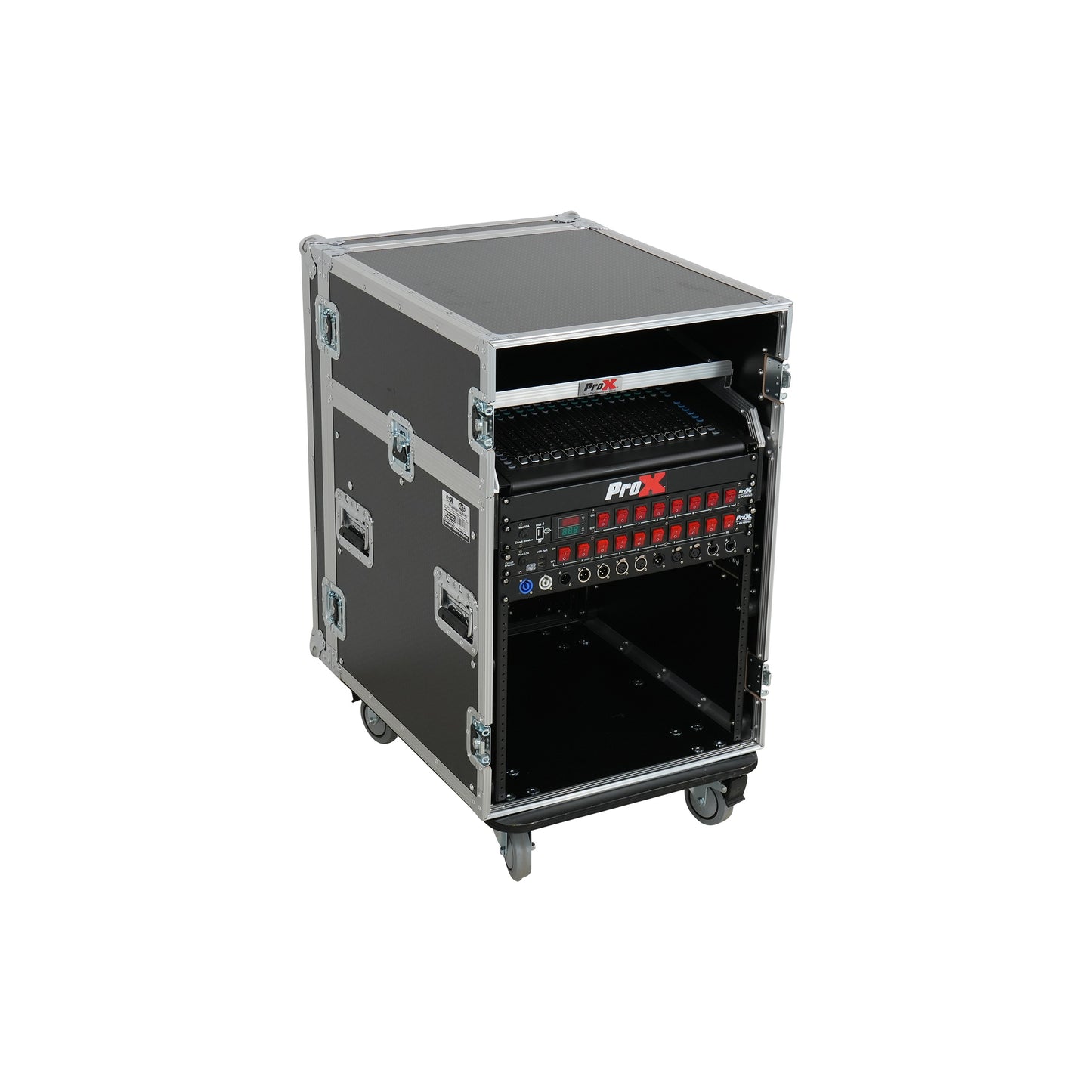 ProX T-12MRSS13ULT 12U Rack 13U Top Mixer DJ Combo Flight Case