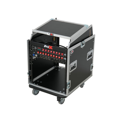 ProX T-12MRSS13ULT 12U Rack 13U Top Mixer DJ Combo Flight Case