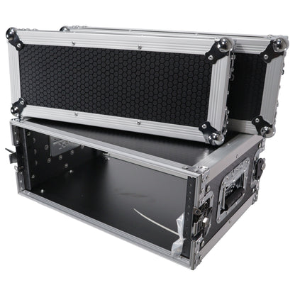 ProX Deluxe Effects Rack Case 4U Portable Flight Rack With Handle | 14 in