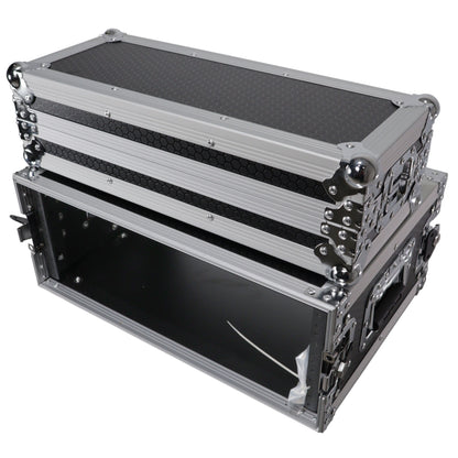 ProX Deluxe Effects Rack Case 4U Portable Flight Rack With Handle | 14 in