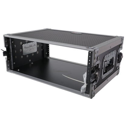 ProX Deluxe Effects Rack Case 4U Portable Flight Rack With Handle | 14 in