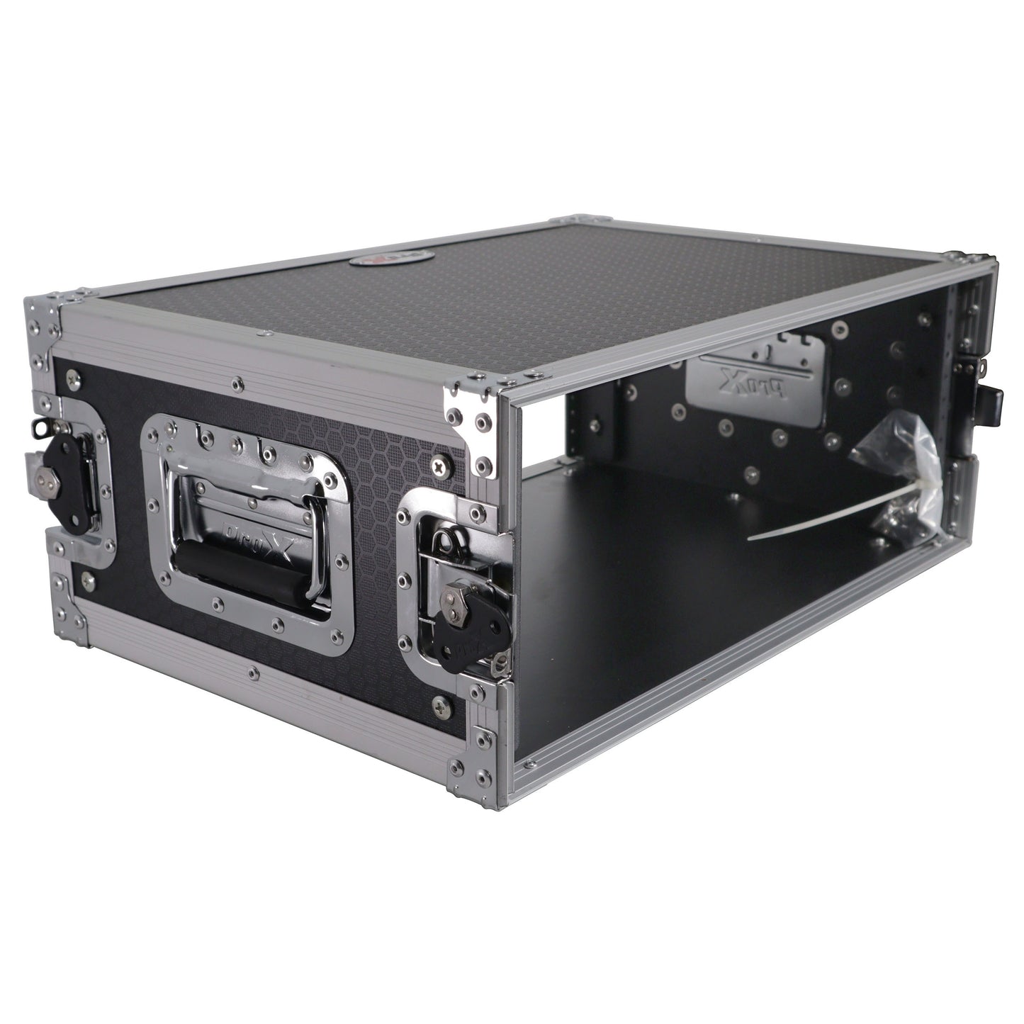 ProX Deluxe Effects Rack Case 4U Portable Flight Rack With Handle | 14 in