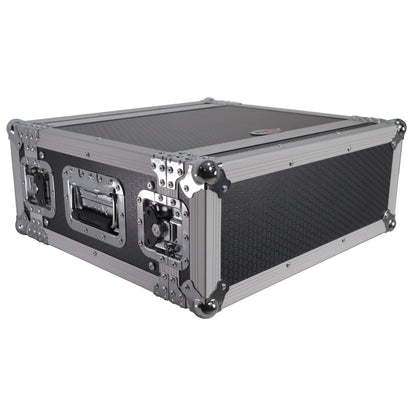 ProX Deluxe Effects Rack Case 4U Portable Flight Rack With Handle | 14 in