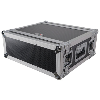 ProX Deluxe Effects Rack Case 4U Portable Flight Rack With Handle | 14 in