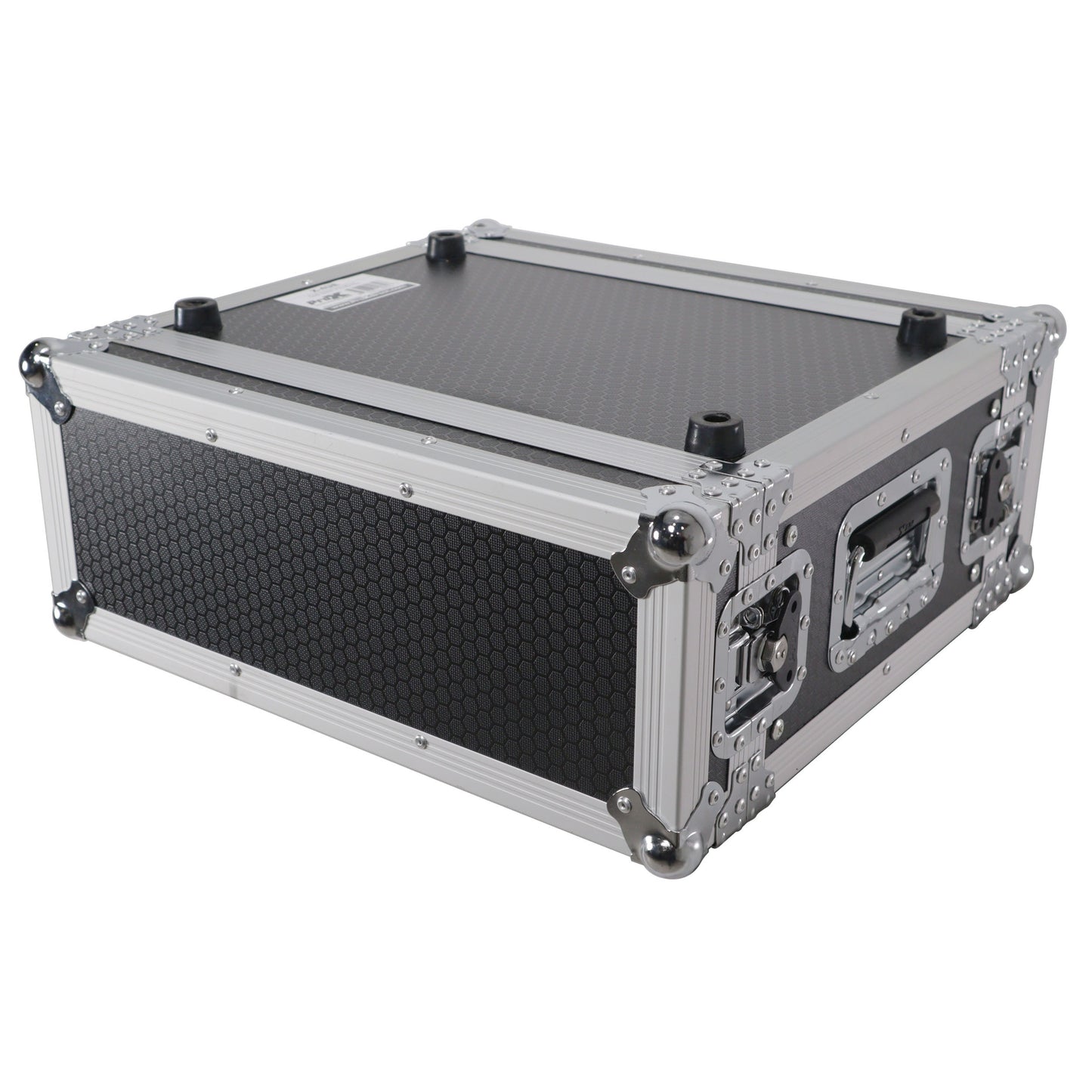 ProX Deluxe Effects Rack Case 4U Portable Flight Rack With Handle | 14 in