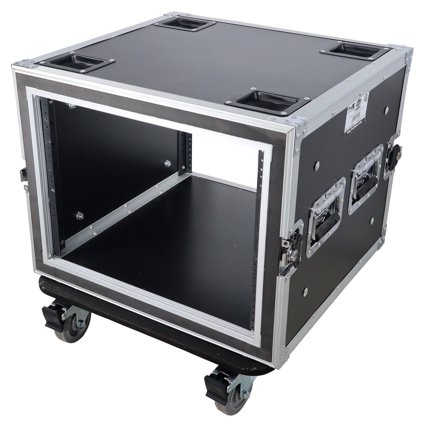 ProX T-8RSP 8U Shockproof Rack Mount Flight Case With Casters