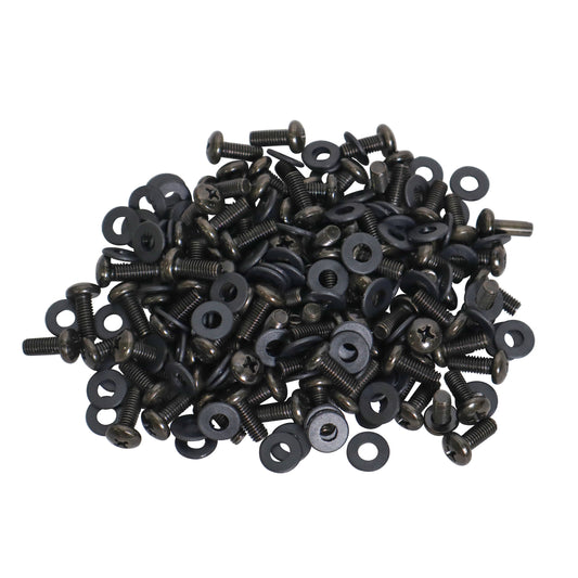 ProX X-100RS 10-32 Rack Screws With Black Nylon Washers 100-Pack