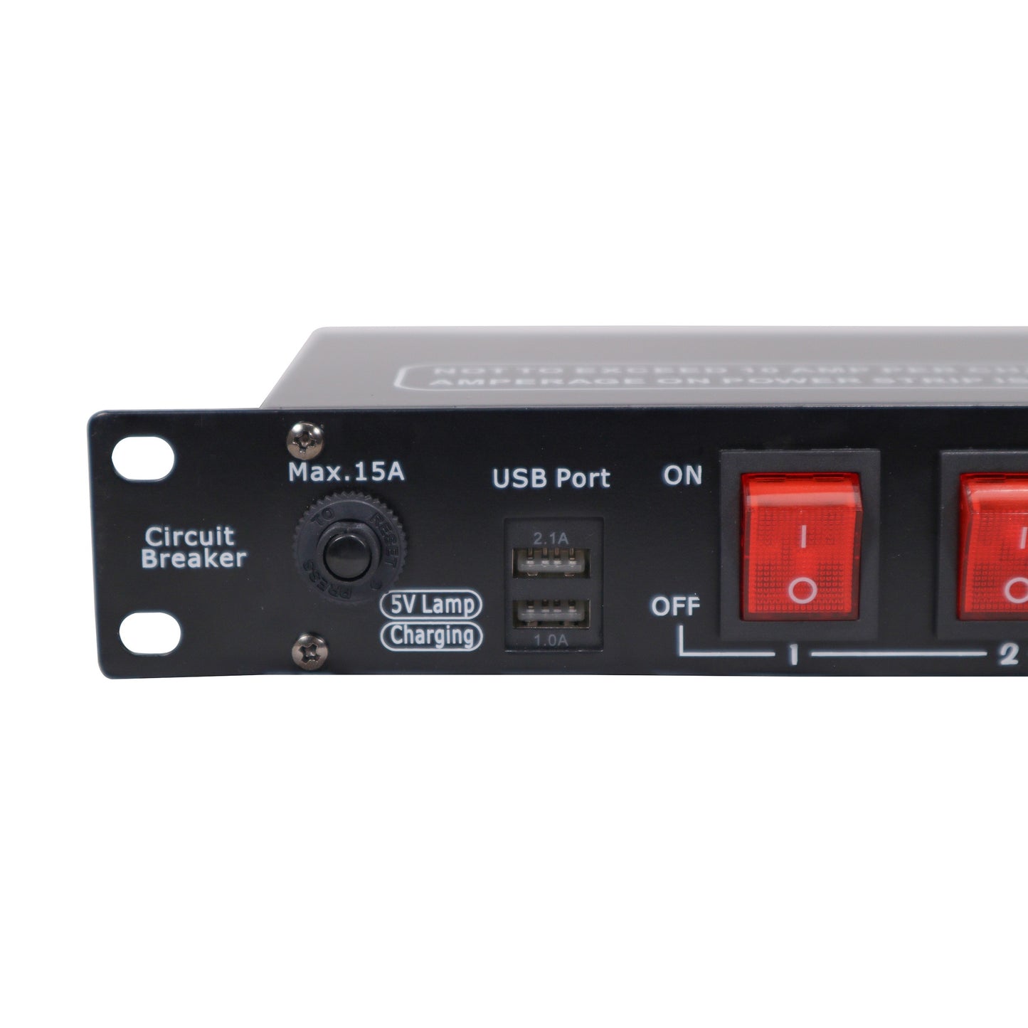 ProX X-PC10USB 10-Outlet Rack Power Strip With LED Switches