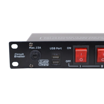 ProX X-PC10USB 10-Outlet Rack Power Strip With LED Switches