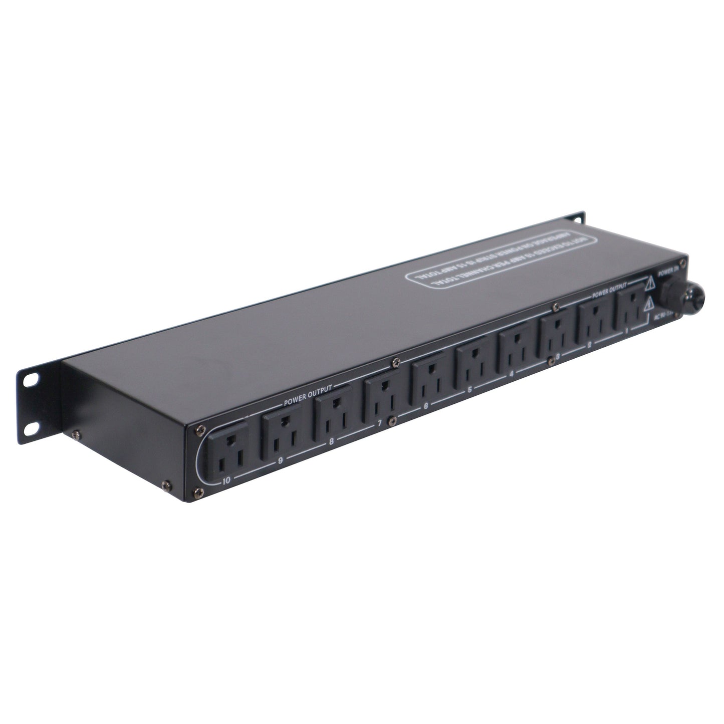 ProX X-PC10USB 10-Outlet Rack Power Strip With LED Switches