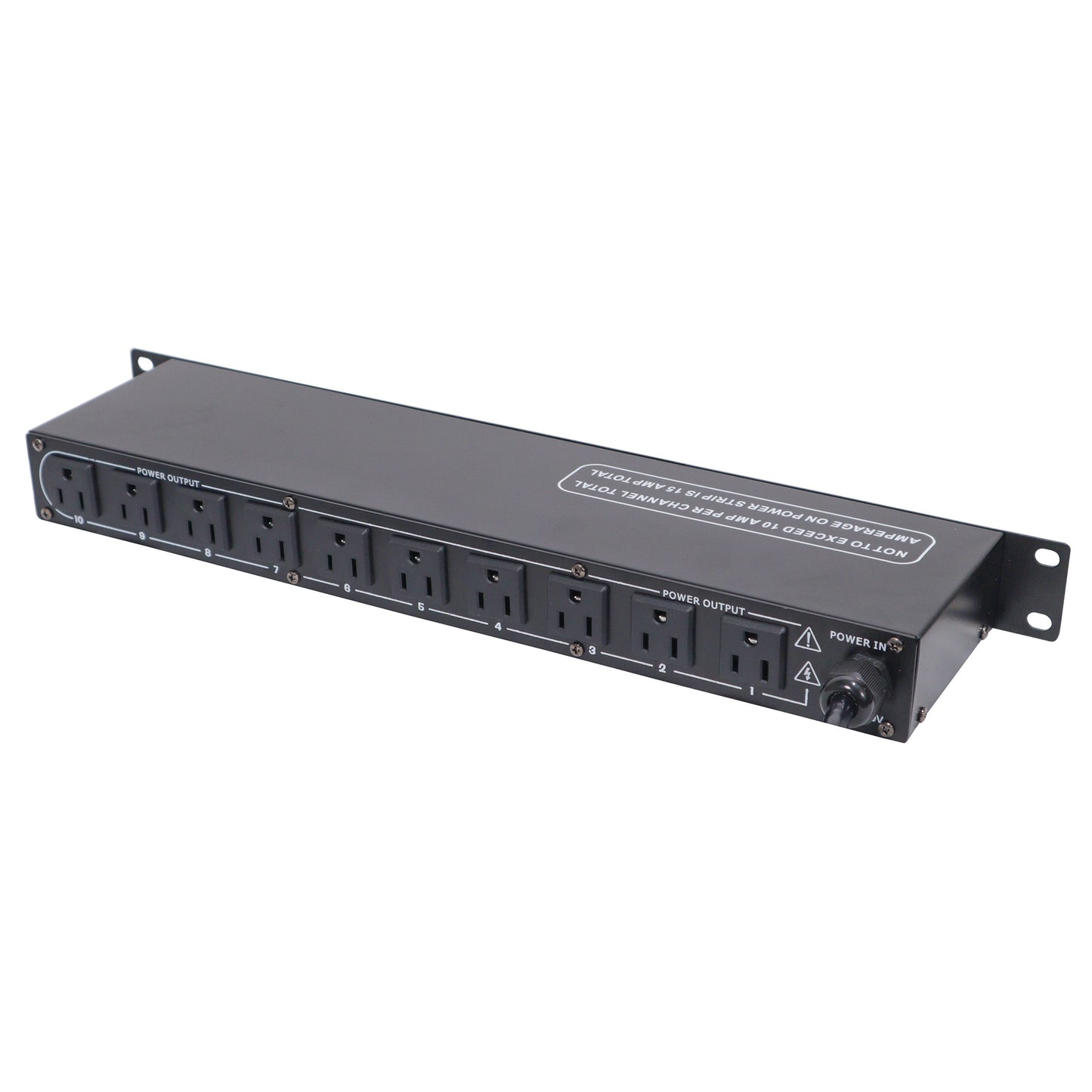 ProX X-PC10USB 10-Outlet Rack Power Strip With LED Switches