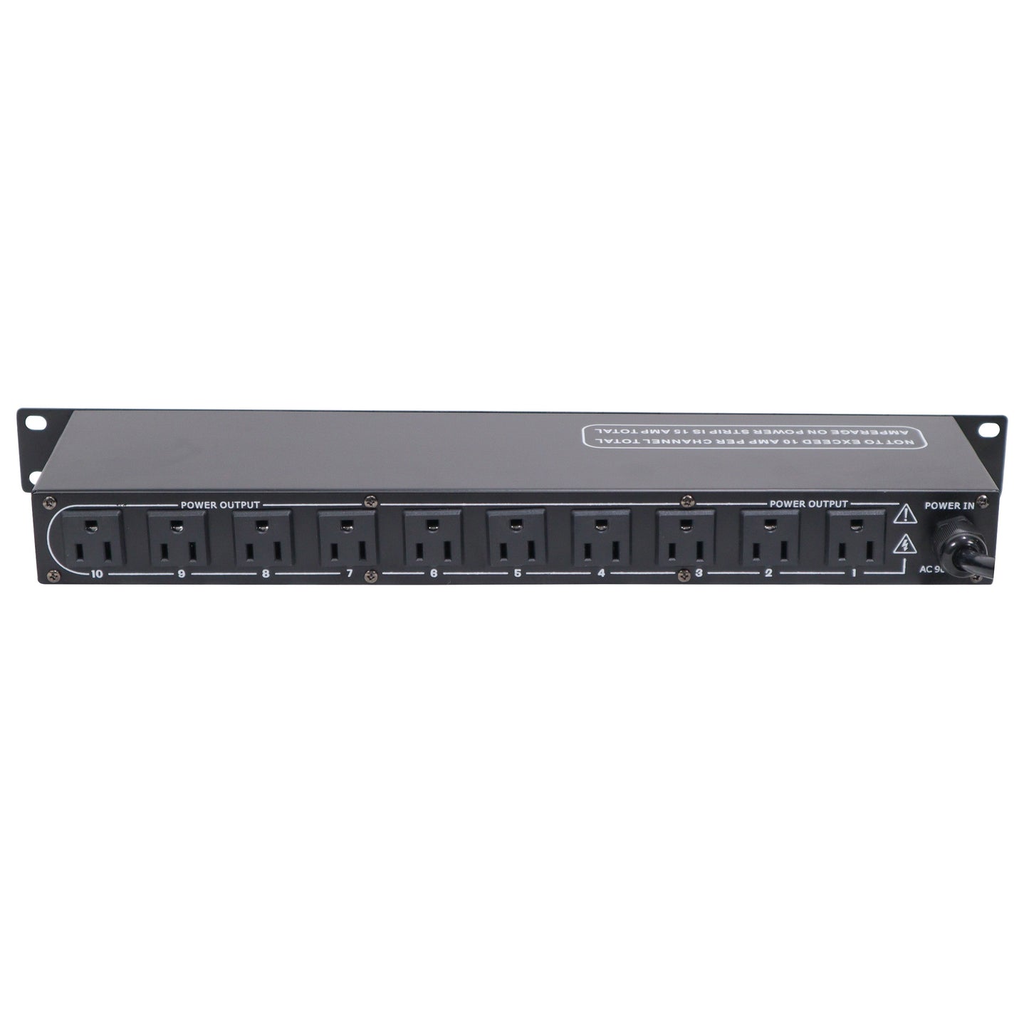 ProX X-PC10USB 10-Outlet Rack Power Strip With LED Switches