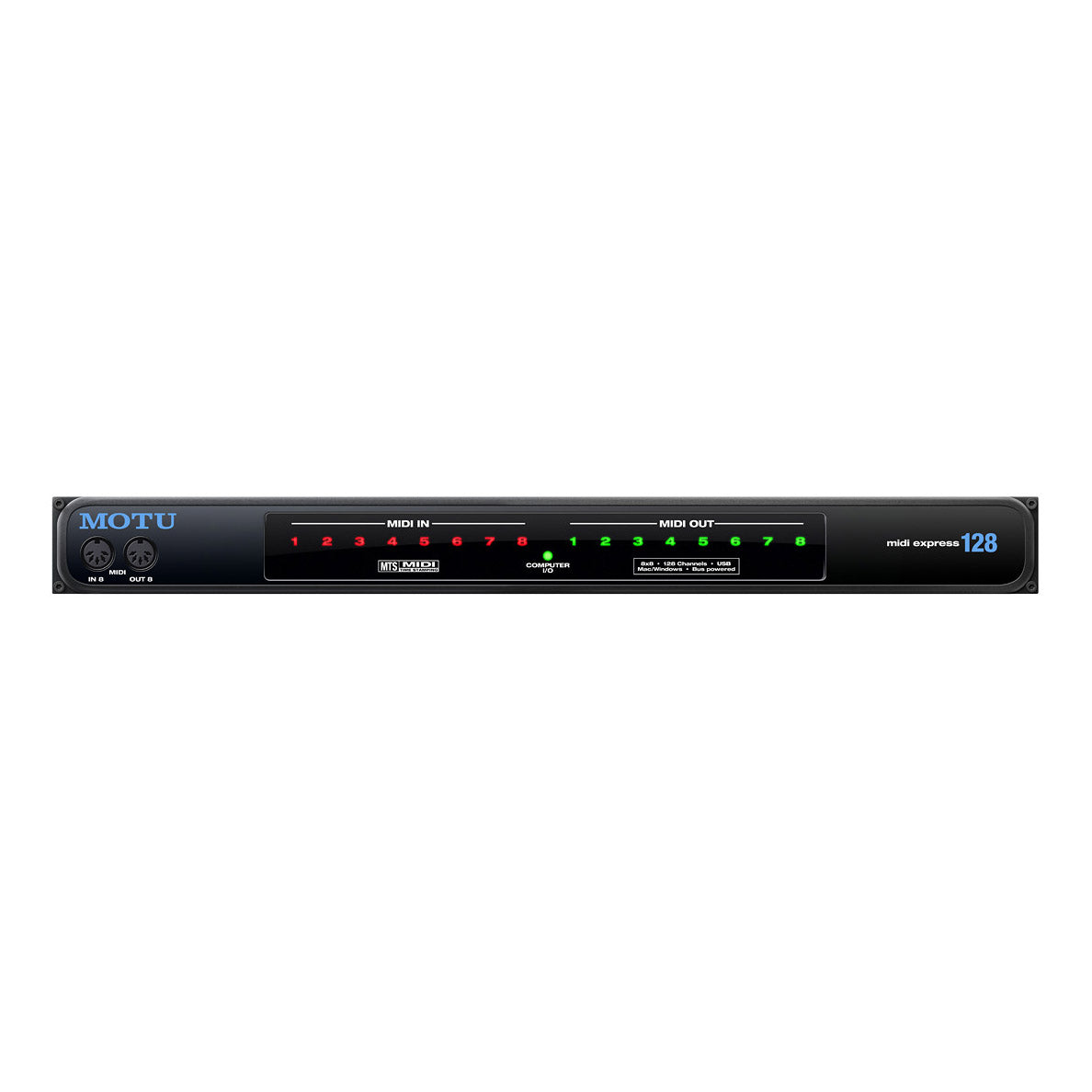 MOTU MIDI Express 128 8x8 USB Bus-Powered MIDI Interface