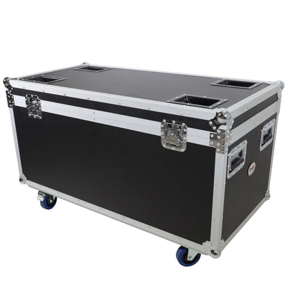 ProX Utility Trunk Storage Case ATA Road Case With Foam | Large (21.5 in x 44 in x 21 in) | Recessed Spring-Loaded | 4" Casters (2 Locking)
