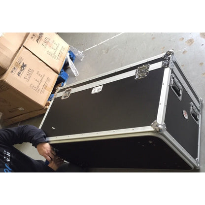 ProX Utility Trunk Storage Case ATA Road Case With Foam | Large (21.5 in x 44 in x 21 in) | Recessed Spring-Loaded | 4" Casters (2 Locking)