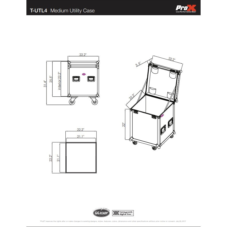 ProX XS-UTL4 ATA Utility Road Case With 4" Casters