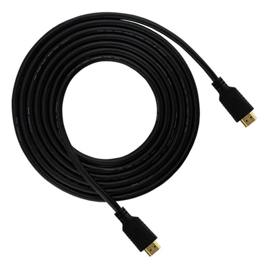ProCo Sound StageMASTER 25 ft HDMI cable coiled with two gold-plated black connector ends