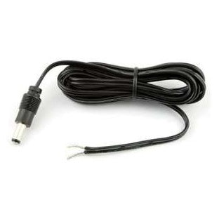 21425 6 ft coaxial power cord coiled with barrel plug connector on one end and stripped tinned leads on the other, Lectrosonics