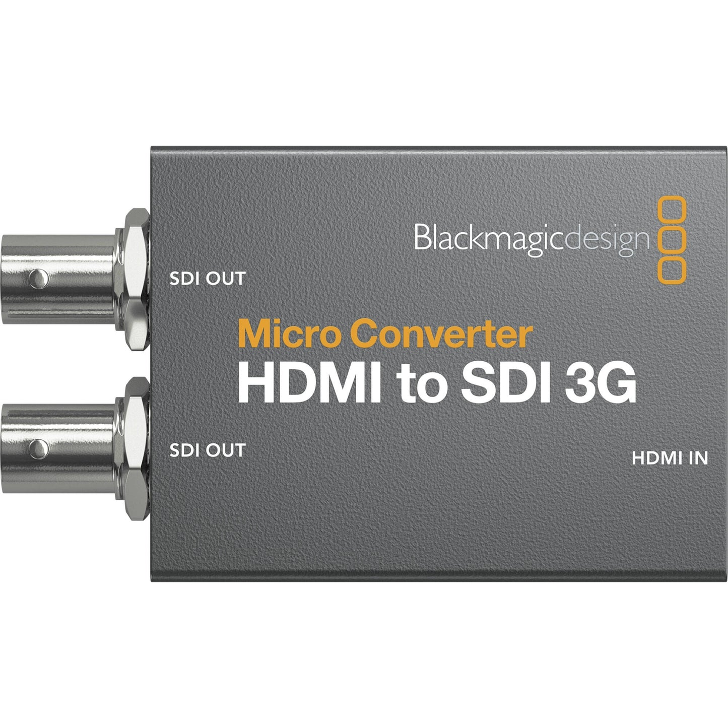 Blackmagic Design Micro Converter HDMI to SDI 3G top view with two BNC SDI OUT connectors