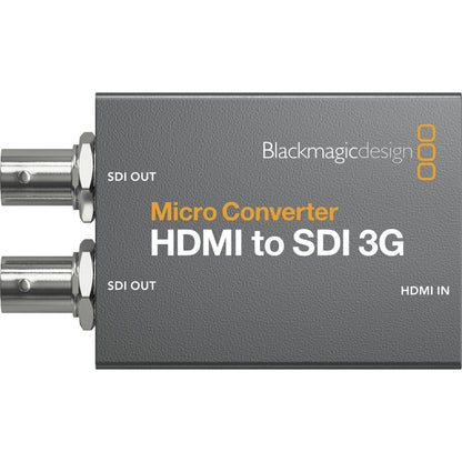 Blackmagic Design Micro Converter HDMI to SDI 3G top view with two BNC SDI OUT connectors