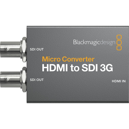 Blackmagic Design Micro Converter HDMI to SDI 3G top view with two BNC SDI OUT connectors