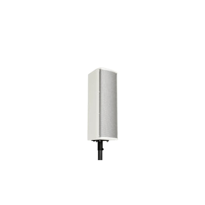 Bose ArenaMatch Utility AMU206 white speaker mounted vertically on a black pole stand