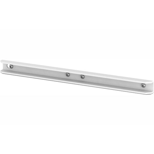 Bose CB-MA12EX coupling bracket in white, angled view showing channel rail and mounting screws