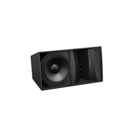 Bose ArenaMatch AM20 angled view of open enclosure with low-frequency driver and 80 degree waveguides