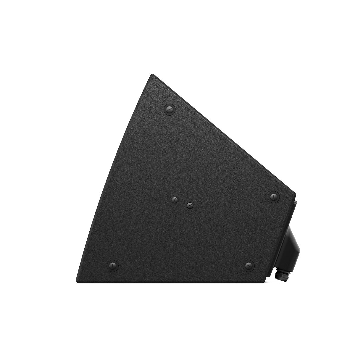 Bose ArenaMatch AM40 side profile showing tapered cabinet, mounting screw points and rear cable entry