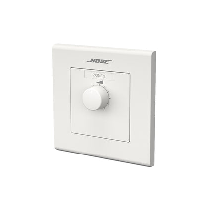 Bose ControlCenter CC-1 zone controller in white with square faceplate, volume knob and ZONE 2 label