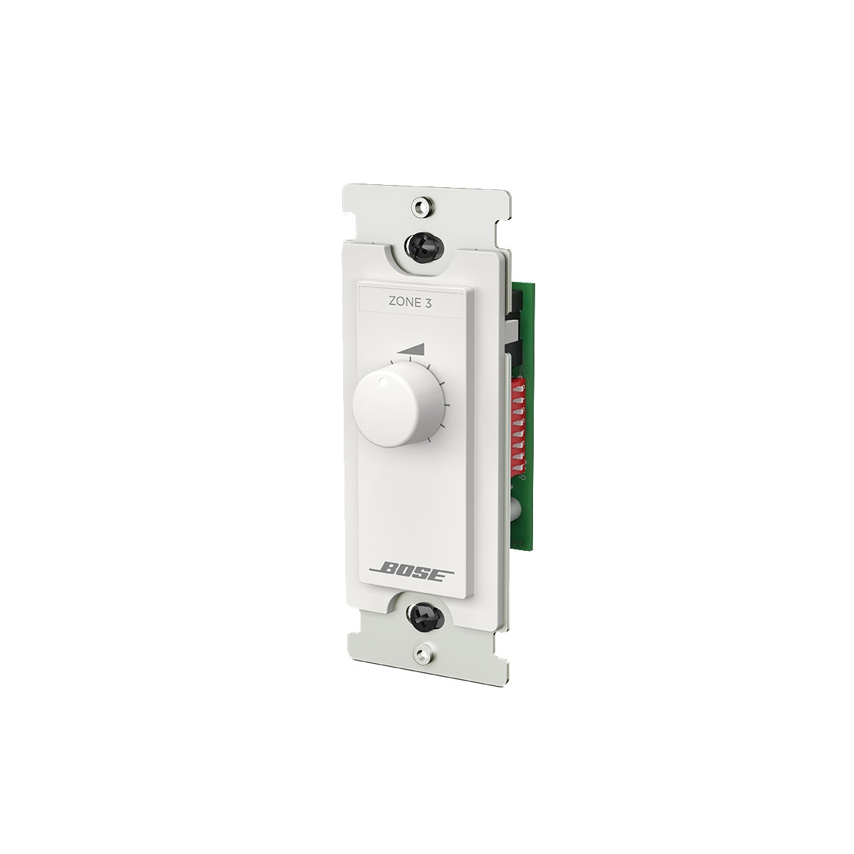 Bose ControlCenter CC-1 ZONE 3 wall control on single-gang mounting bracket with screws and rear DIP switches