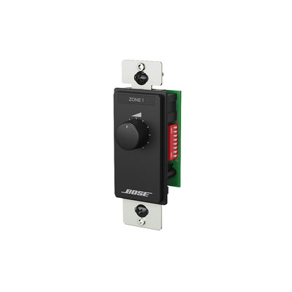 Bose ControlCenter CC-1 without faceplate showing mounting bracket, circuit board and red DIP switches