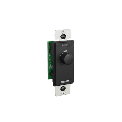 Bose CC-1 zone controller angled from the right, exposing green circuit board behind the Zone 1 knob plate
