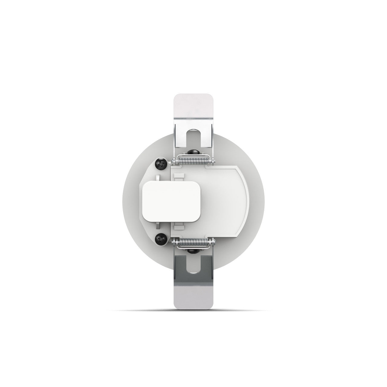 Bose AVM-1 Sense Microphone rear view showing white round housing with spring-loaded ceiling mount clips