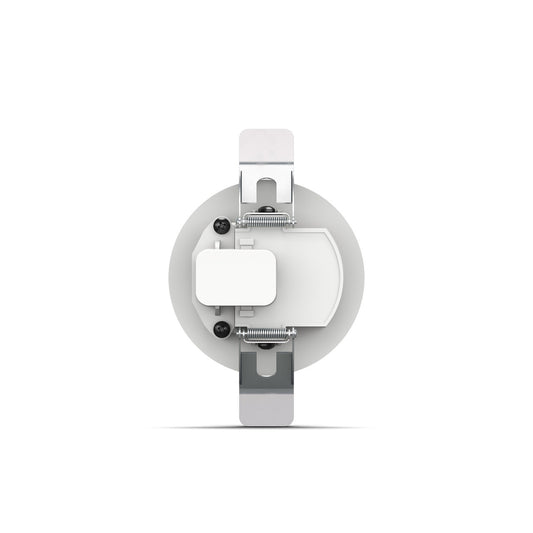 Bose AVM-1 Sense Microphone rear view showing white round housing with spring-loaded ceiling mount clips